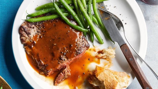 Cast-Iron Steak with Bourbon Sauce